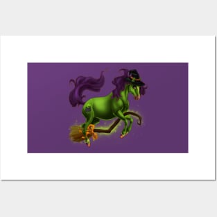 Halloween Witch Pony Posters and Art